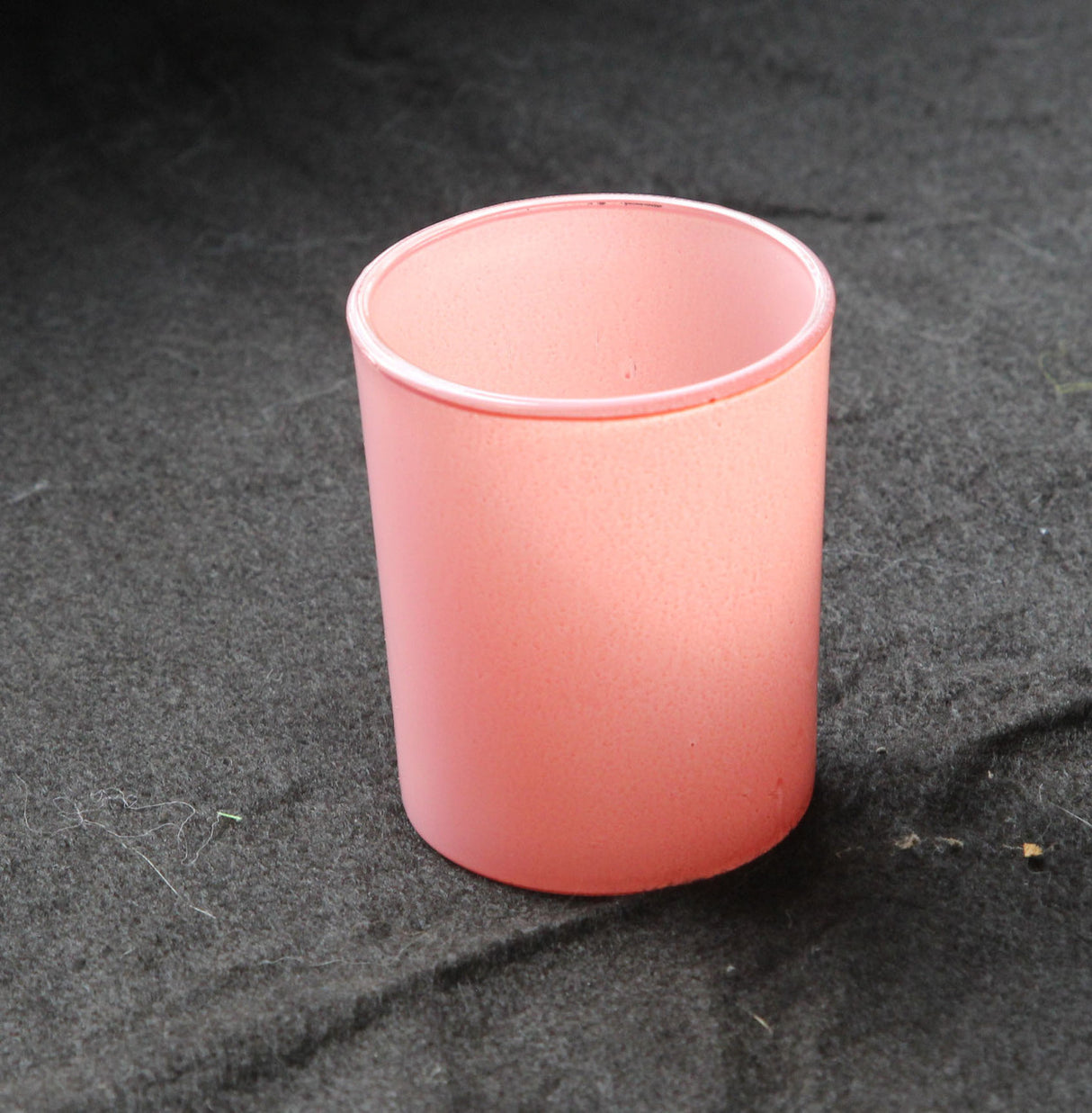 Blush pink glass votive tealight candle holder, set of 10