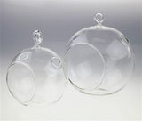 Hanging clear glass ball tealight candle holder 8cm set of 50