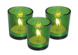 Green glass votive candle holders set of 20