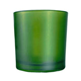 Green frosted glass votive candle holders set of 20