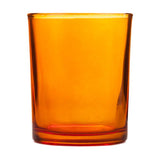 Orange glass votive tealight candle holders