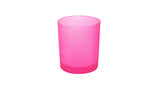 Pink frosted glass votive tealight candle holder, set of 10