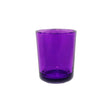 Purple glass votive tealight candle holder, set of 10