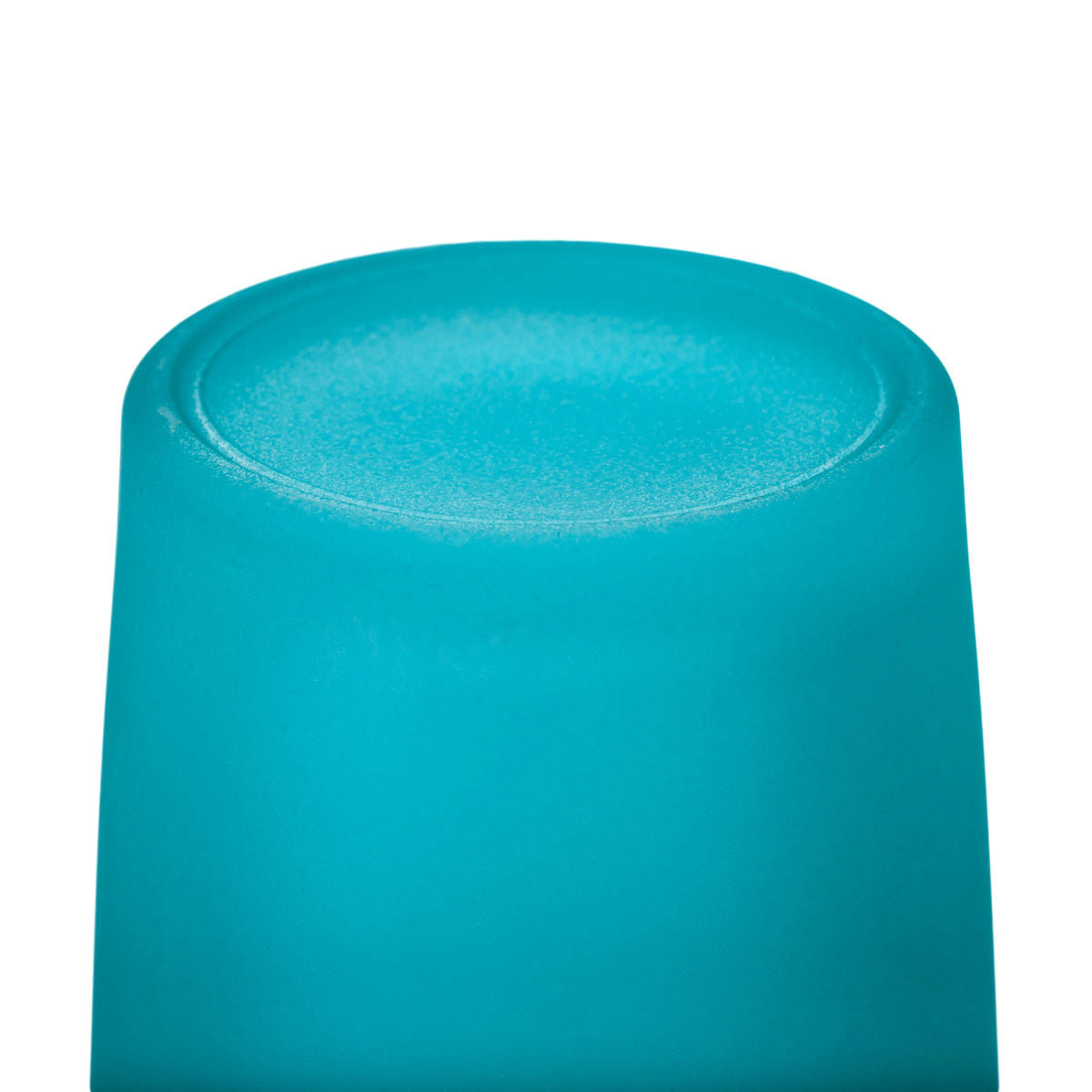 Turquoise frosted glass votive tealight candle holder, set of 10