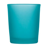 Turquoise frosted glass votive tealight candle holder, set of 10
