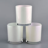 White frosted glass votive tealight candle holder, set of 10