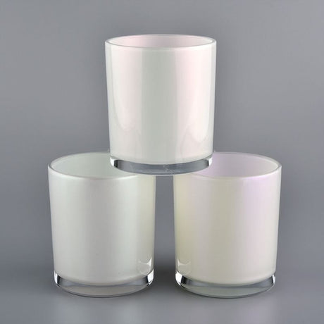 White frosted glass votive tealight candle holder, set of 10