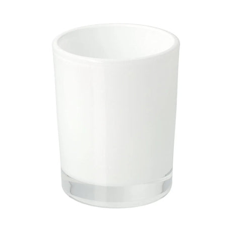 White frosted glass votive tealight candle holder, set of 10