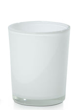 White frosted glass votive tealight candle holders