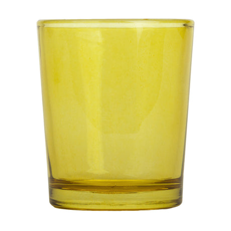 Yellow glass votive candle holders set of 20