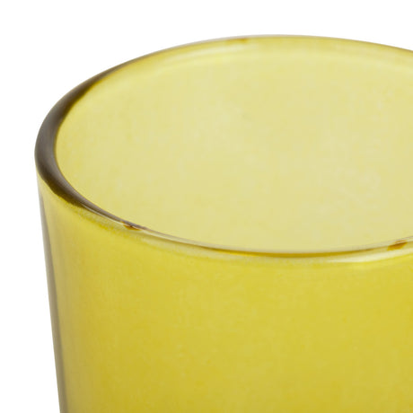 Yellow glass votive candle holders set of 20