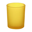 Yellow frosted glass votive candle holders set of 20