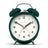 Newgate Charlie Bell Echo Alarm Clock — Matte Black and Green — Allure Home Collections