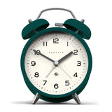 Newgate Charlie Bell Echo Alarm Clock — Matte Black and Green — Allure Home Collections