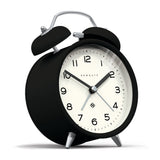 Newgate Charlie Bell Echo Alarm Clock — Matte Black and Green — Allure Home Collections