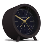 Newgate Fred Alarm Clock — Chocolate Black with Petrol Blue Reverse Dial — Allure Home Collections