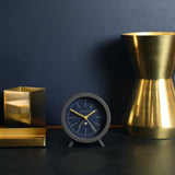 Newgate Fred Alarm Clock — Chocolate Black with Petrol Blue Reverse Dial — Allure Home Collections