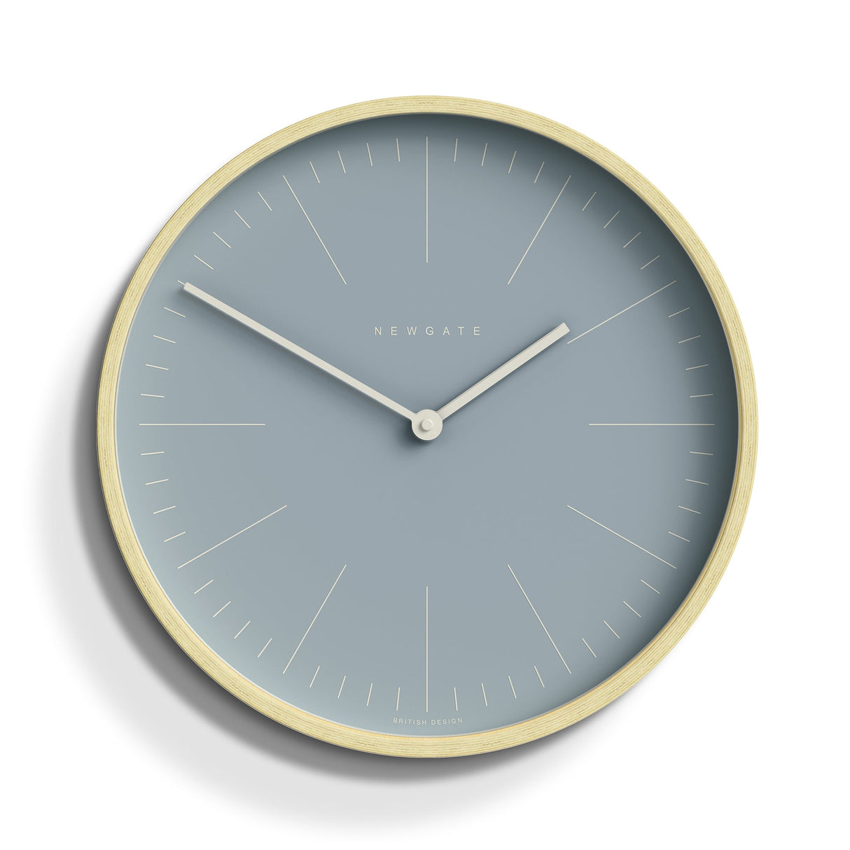 Newgate Mr Clarke Wall Clock — Pale Wood with Clay Grey, Brown and Blue Dials — Allure Home Collections