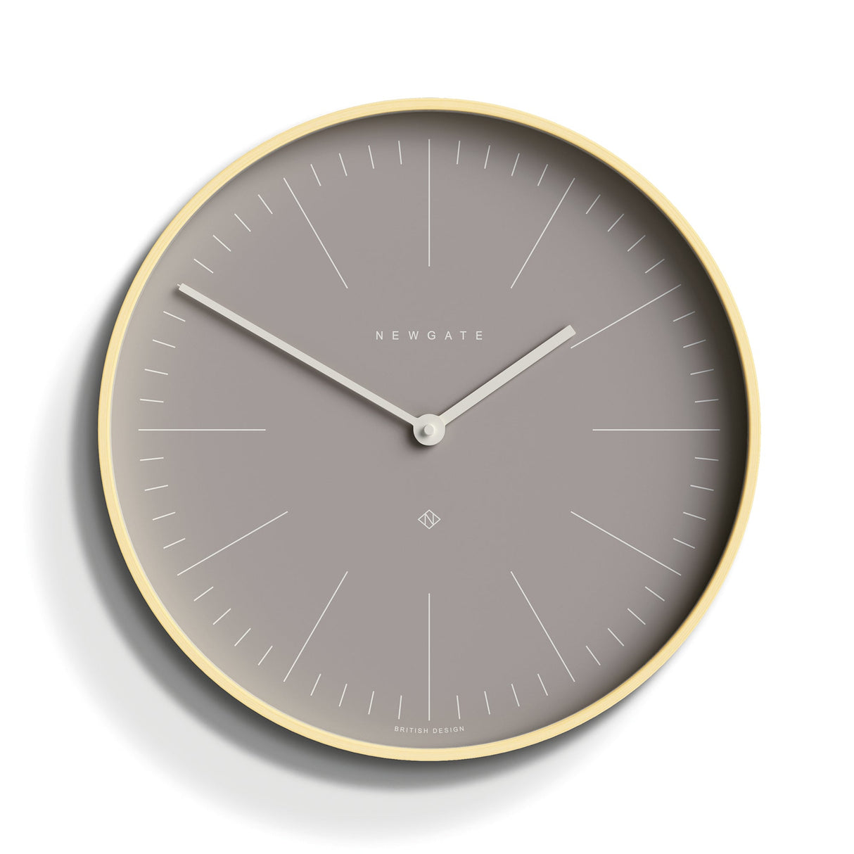 Newgate Mr Clarke Wall Clock — Pale Wood with Clay Grey, Brown and Blue Dials — Allure Home Collections