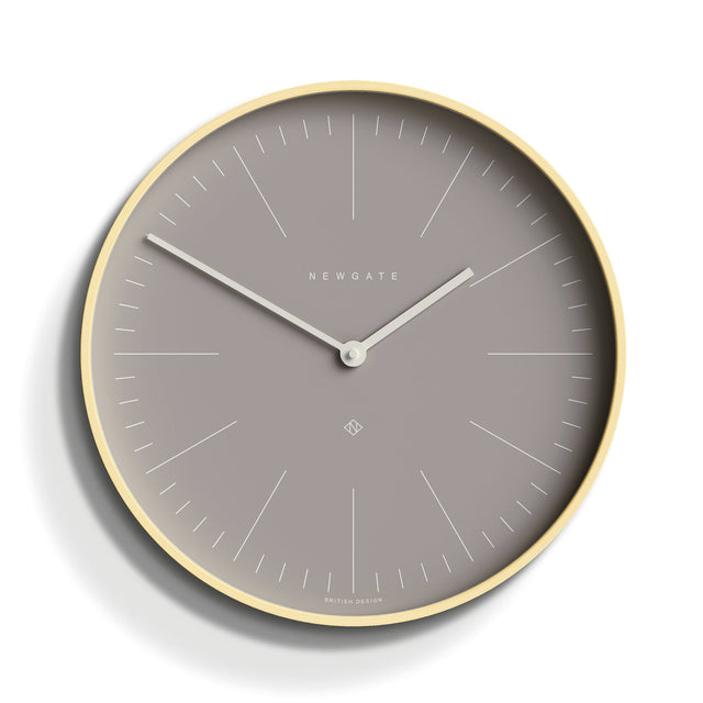 Newgate Mr Clarke Wall Clock — Pale Wood with Clay Grey, Brown and Blue Dials — Allure Home Collections