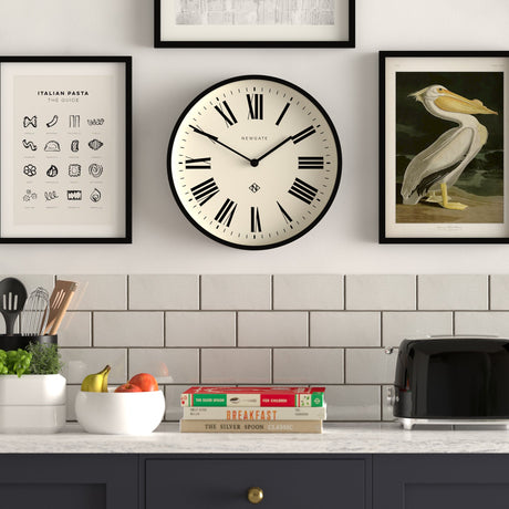 Newgate Number Three Italian Black Wall Clock — Allure Home Collections