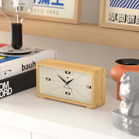 Newgate Lemur Alarm Clock — Bamboo Case with Retro-Inspired Dial — Allure Home Collections