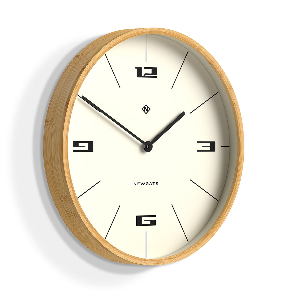 Newgate Mauritius Wall Clock — Bamboo Case with Hovercraft Dial — Allure Home Collections