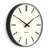 Newgate Radio City Wall Clock — Matte Blizzard Grey with Bold Black Marker Dial — Allure Home Collections