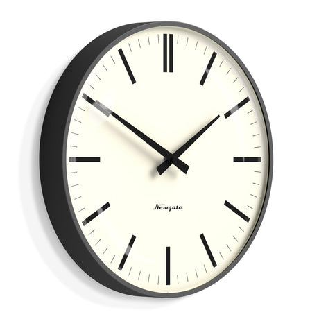 Newgate Radio City Wall Clock — Matte Blizzard Grey with Bold Black Marker Dial — Allure Home Collections