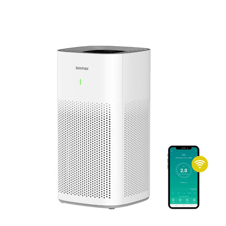 Compact ION350 smart air purifier with H13 HEPA four stage filtration