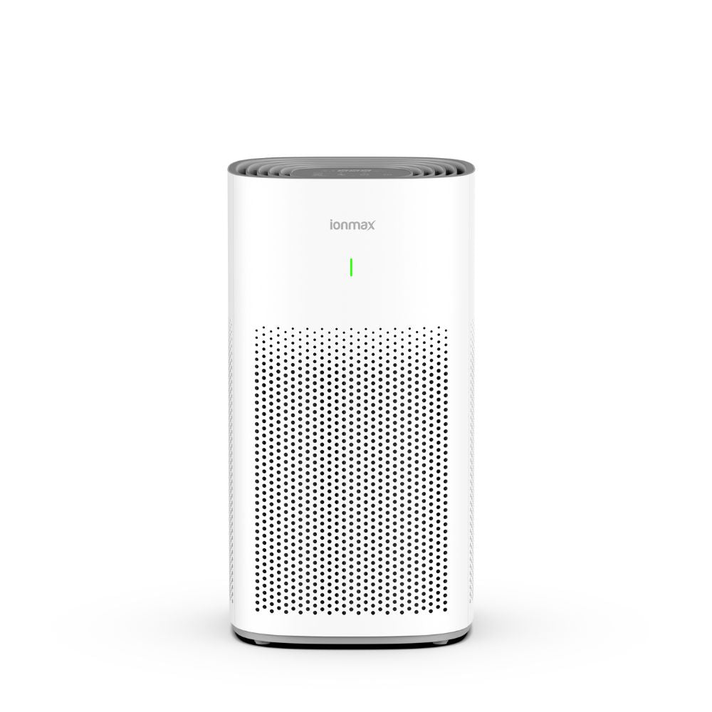 Digital display showing real time PM2.5 particle readings on the air purifier