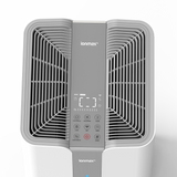 Filter compartment of the 900 m3 per hour air purifier opened