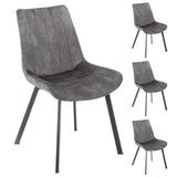 Sloane Fabric Dining Chairs — Set of 4, Grey or Taupe — Allure Home Collections