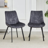 Sloane Fabric Dining Chairs — Set of 4, Grey or Taupe — Allure Home Collections