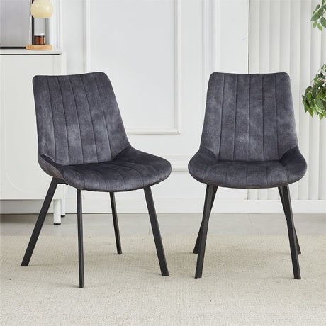 Sloane Fabric Dining Chairs — Set of 4, Grey or Taupe — Allure Home Collections