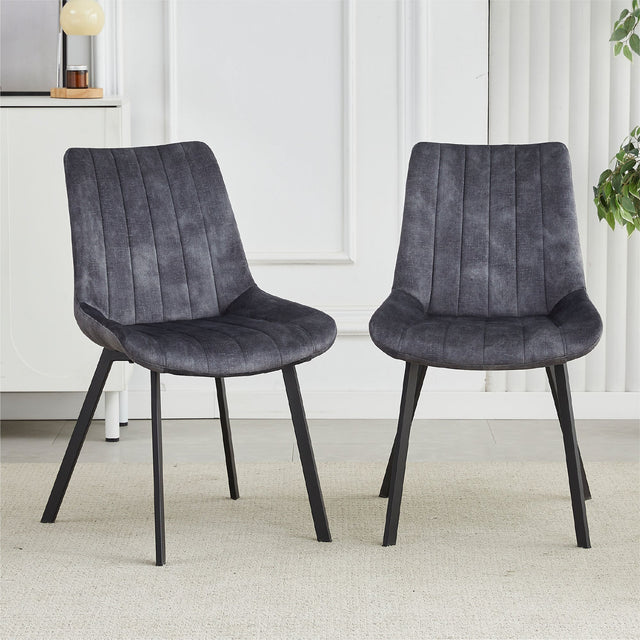Sloane Fabric Dining Chairs — Set of 4, Grey or Taupe — Allure Home Collections