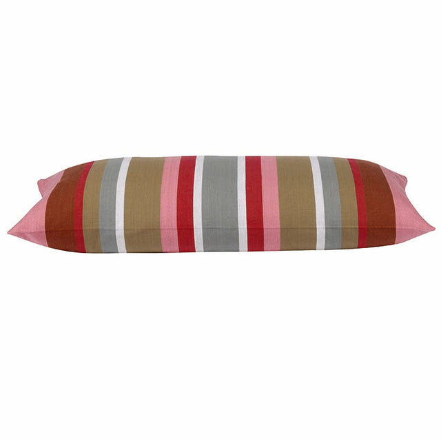 Corban Rose Pink Striped Cushion Cover — Multicoloured Rectangle 35 x 70cm — Allure Home Collections