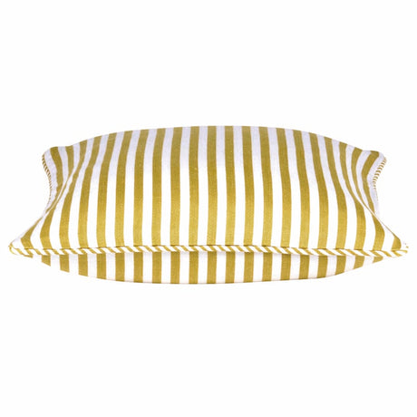 Dandi Mustard Yellow and White Striped Cushion Cover — 40 x 40cm — Allure Home Collections