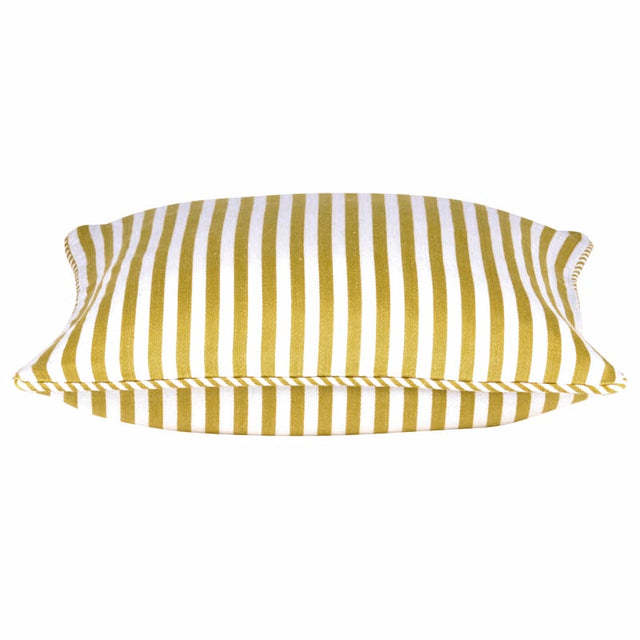 Dandi Mustard Yellow and White Striped Cushion Cover — 40 x 40cm — Allure Home Collections