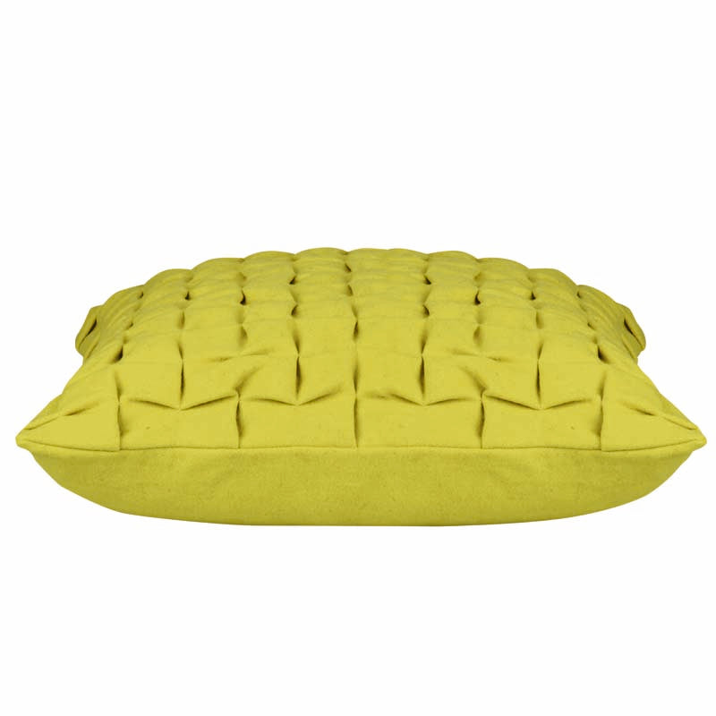 Flux Mustard Yellow 3D Textured Cushion Cover — Allure Home Collections