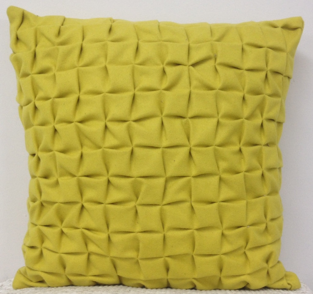 Flux Mustard Yellow 3D Textured Cushion Cover — Allure Home Collections