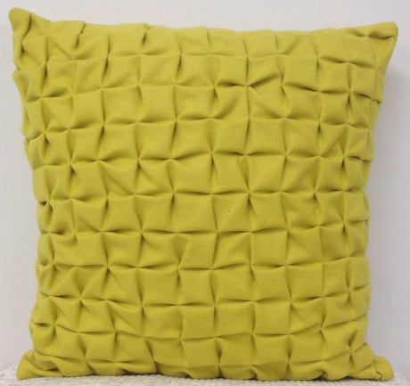 Flux Mustard Yellow 3D Textured Cushion Cover — Allure Home Collections