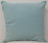 Frida Aqua Blue Cushion Cover with Contrasting Flat Border — Allure Home Collections