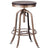 Industrial bar stool wood top and gold-black frame detail — Allure Home Collections