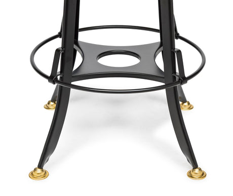 Industrial wooden swivel bar stool in contemporary kitchen — Allure Home Collections