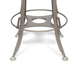 Industrial bar stool grey footrest and adjustable base detail — Allure Home Collections