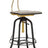 Industrial grey oak wood swivel bar stool at kitchen island — Allure Home Collections