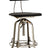 Side profile of industrial grey bar stool showing adjustable frame — Allure Home Collections