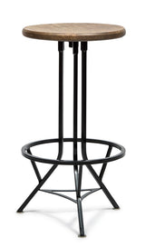 Industrial Black Rustic Swivel Bar Stool