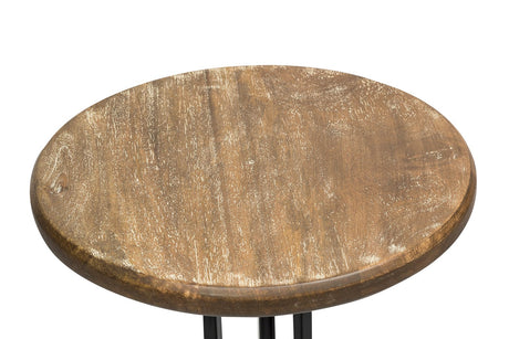 Industrial Black Rustic Swivel Bar Stool